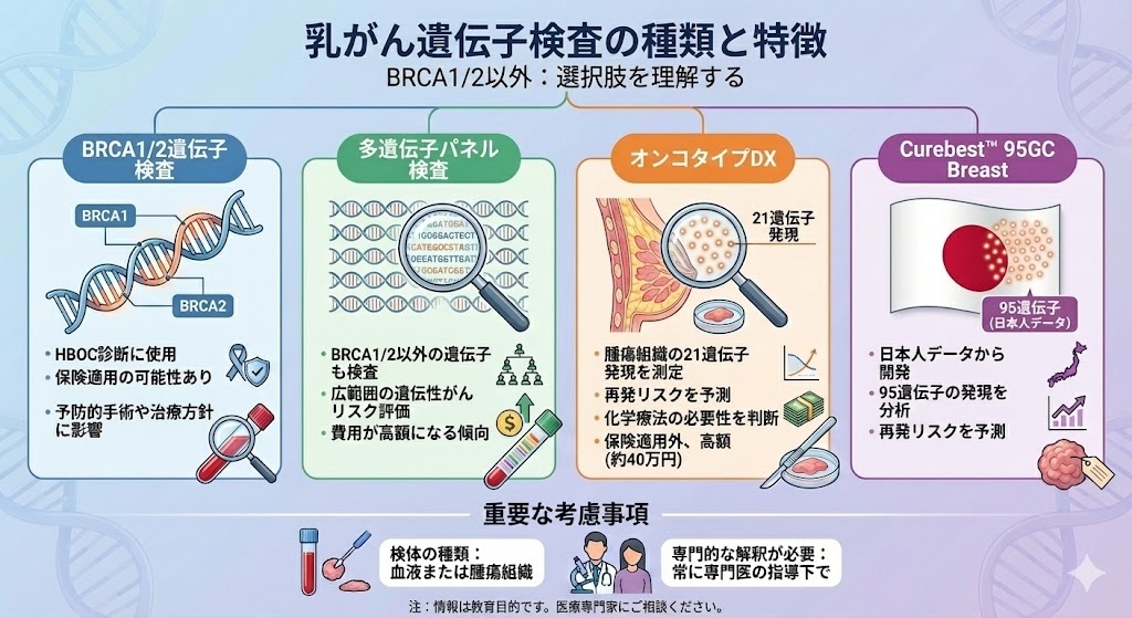 乳がん遺伝子検査の種類