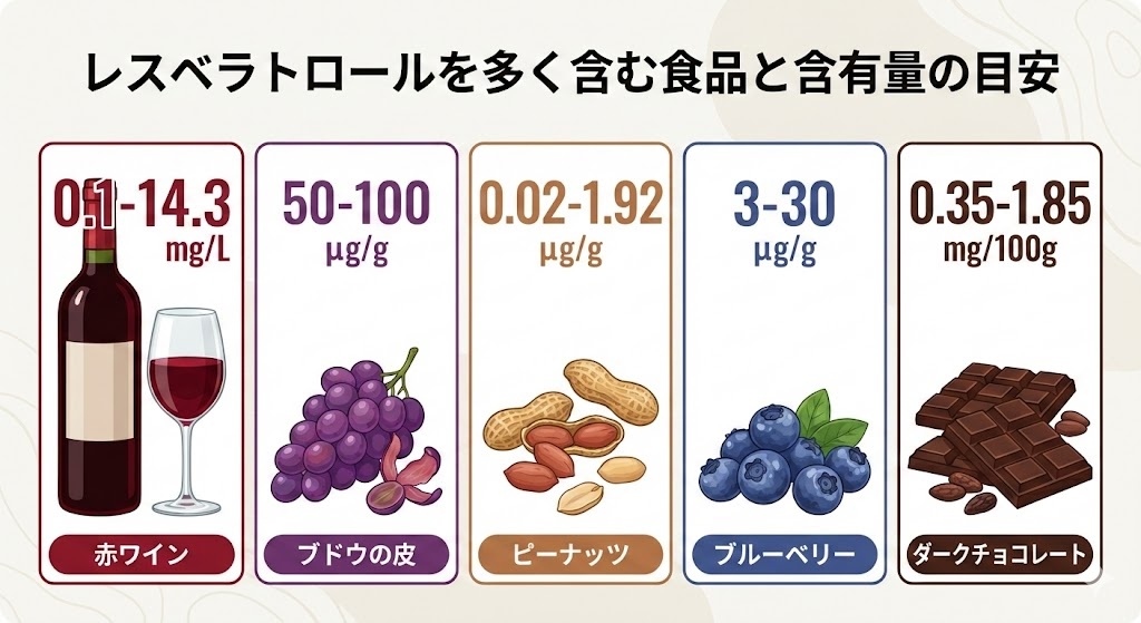 レスベラトロールを多く含む食品