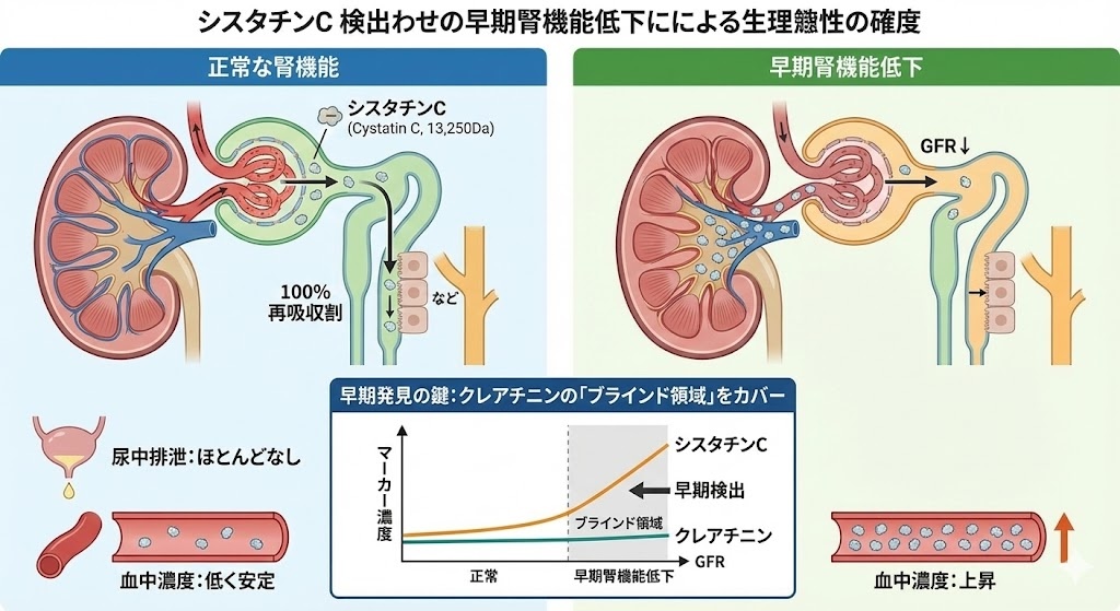 シスタチンCによる早期腎機能低下の検出