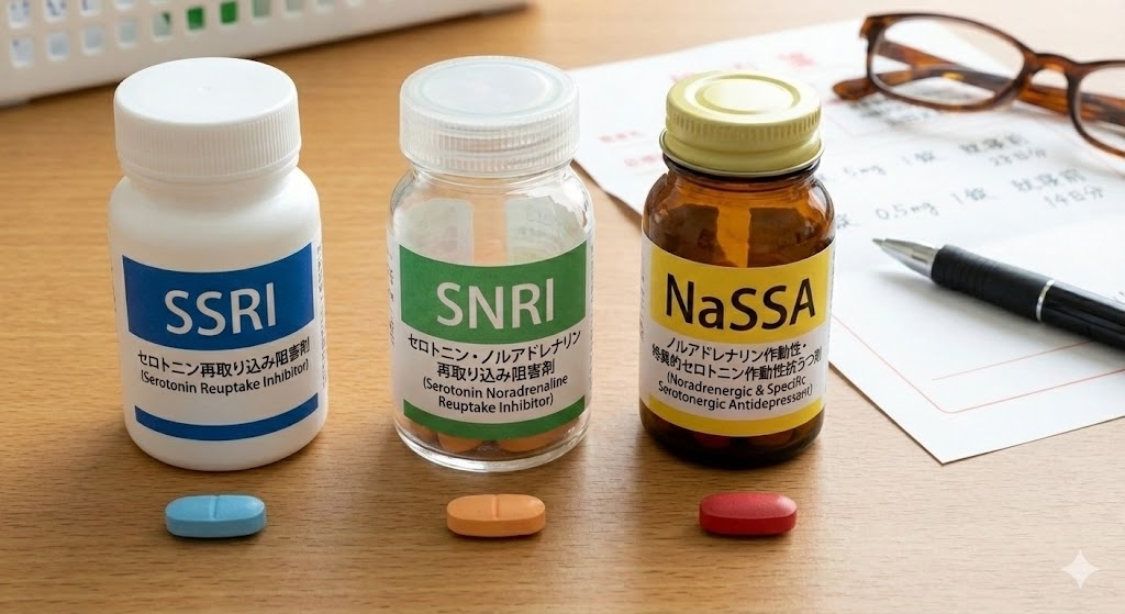 SSRI・SNRI・NaSSAの基本特徴