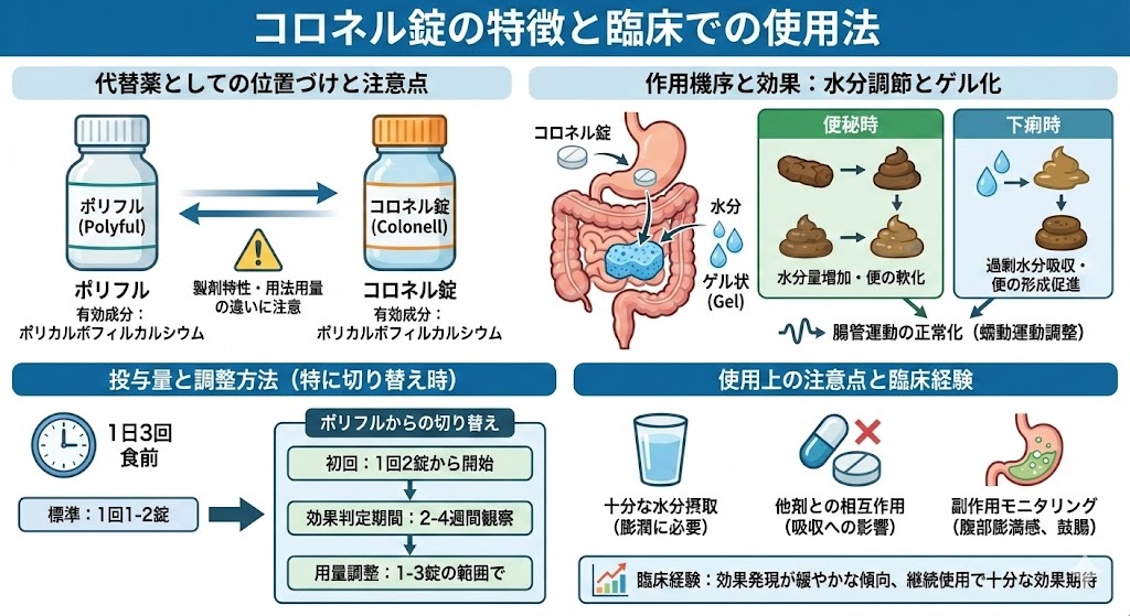 コロネル錠の特徴