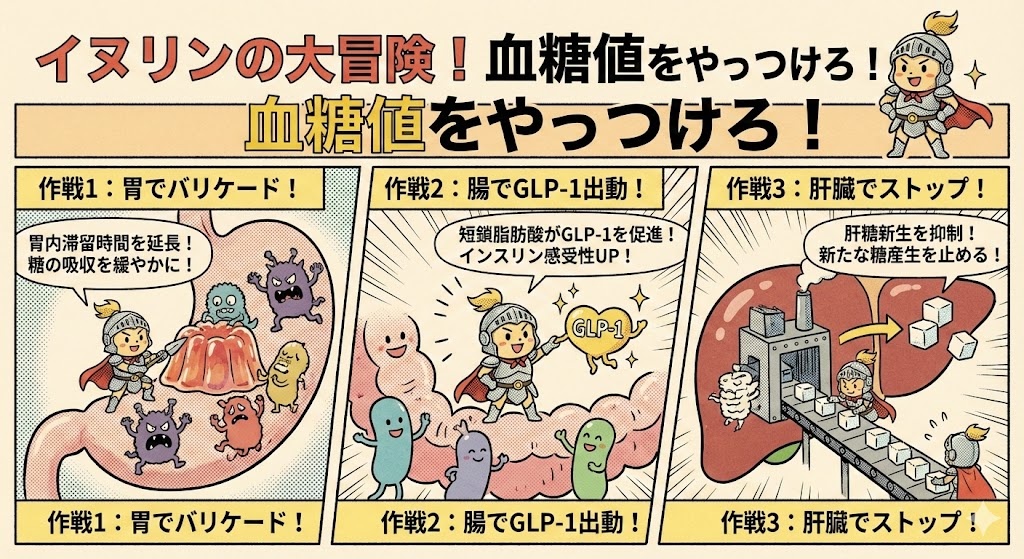 イヌリンの血糖値上昇抑制効果