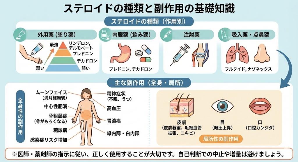 ステロイド種類と副作用の基礎知識