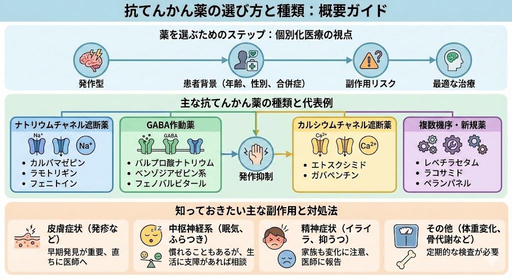 抗てんかん薬一覧と種類及び副作用の選び方
