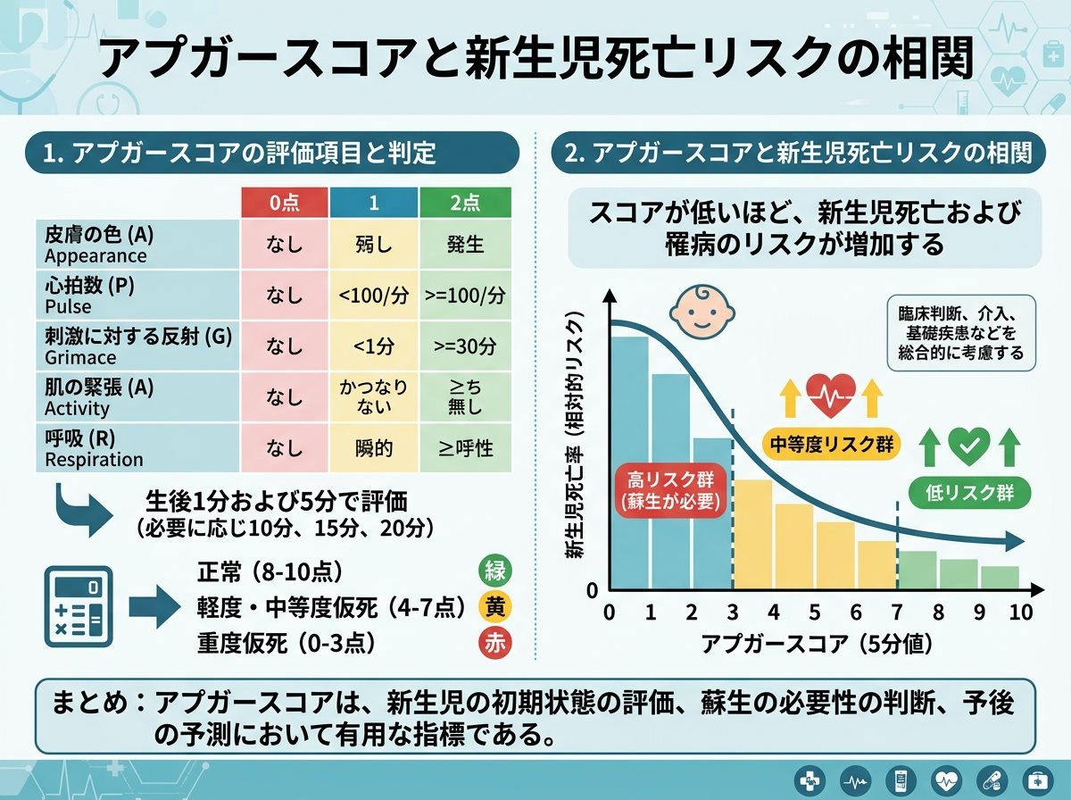 アプガースコアと新生児死亡リスクの相関