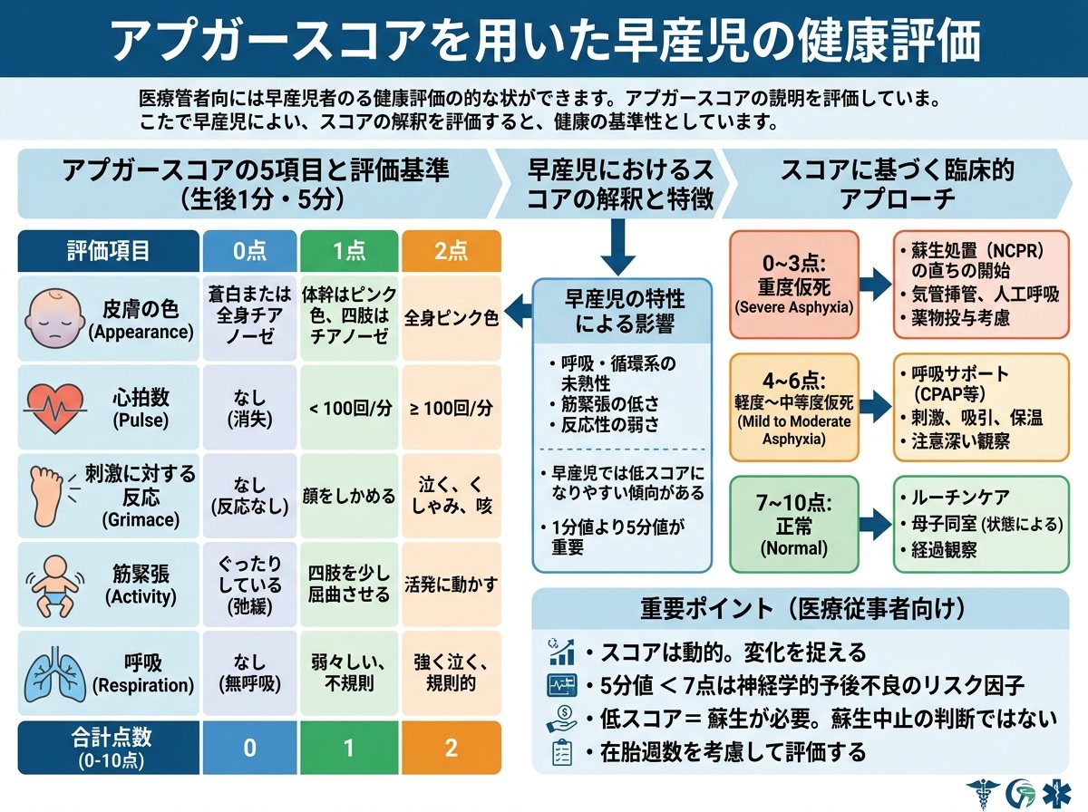 アプガースコアを用いた早産児の健康評価