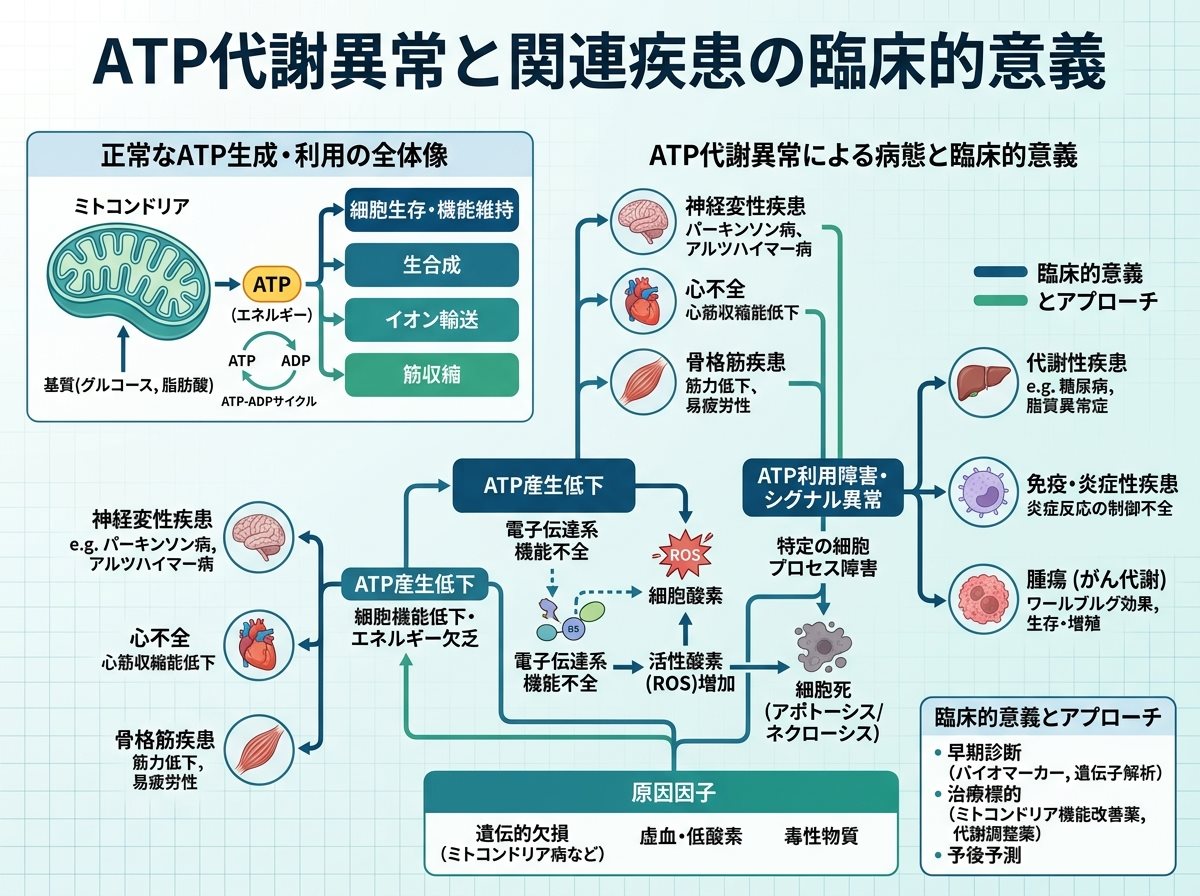 ATP 代謝異常と関連疾患の臨床的意義