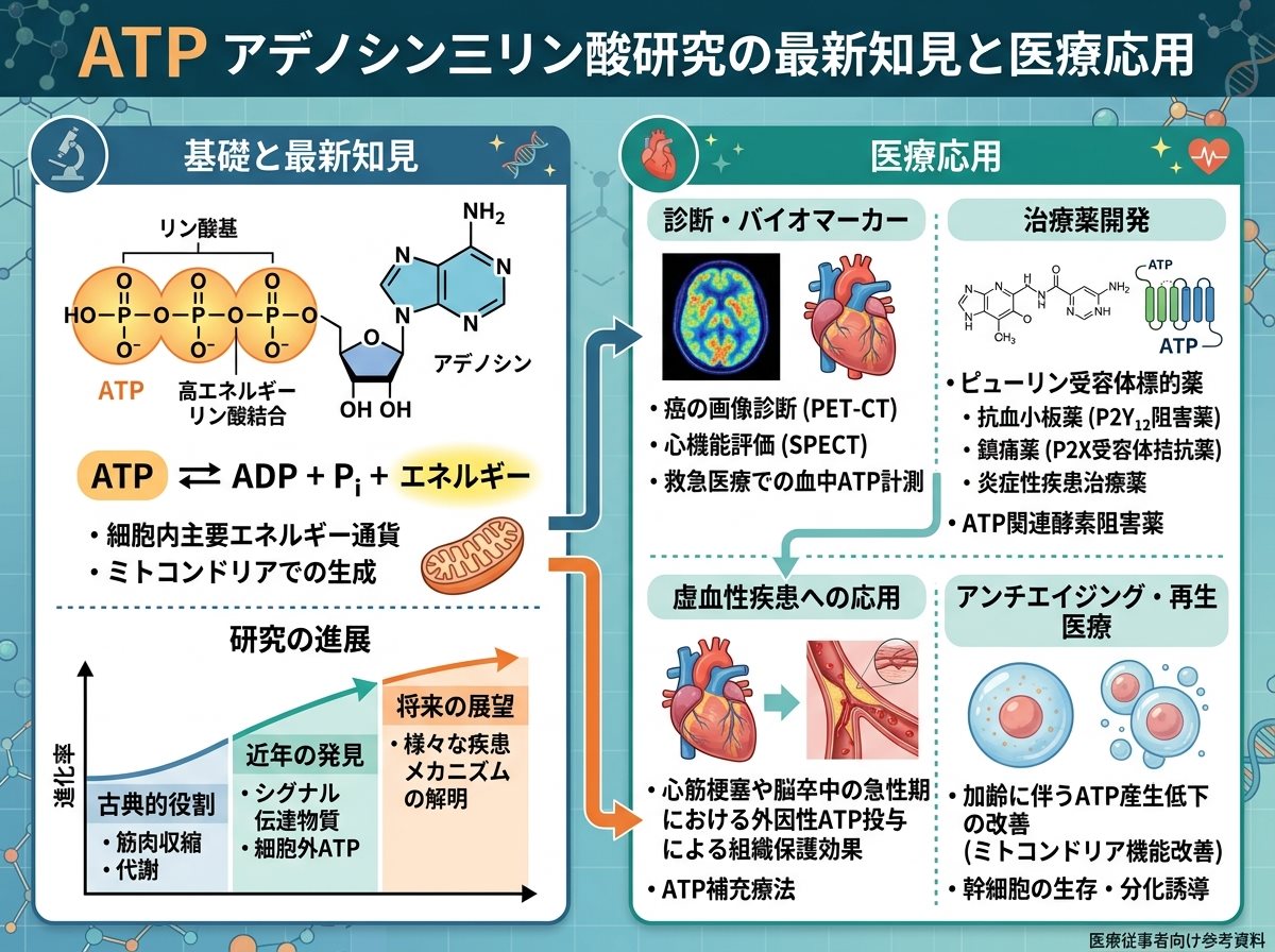 ATP アデノシン三リン酸研究の最新知見と医療応用