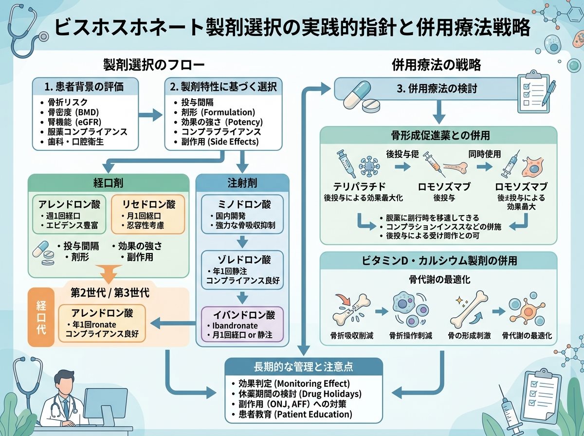 ビスホスホネート製剤選択の実践的指針と併用療法戦略