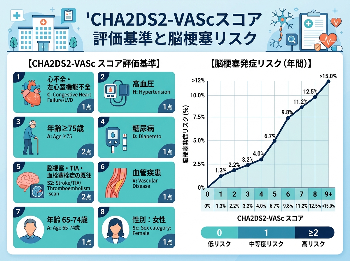 CHA2DS2-VAScスコア ガイドラインによる抗凝固療法選択の実際