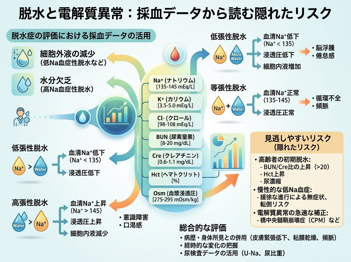 脱水と電解質異常：採血データから読む隠れたリスク