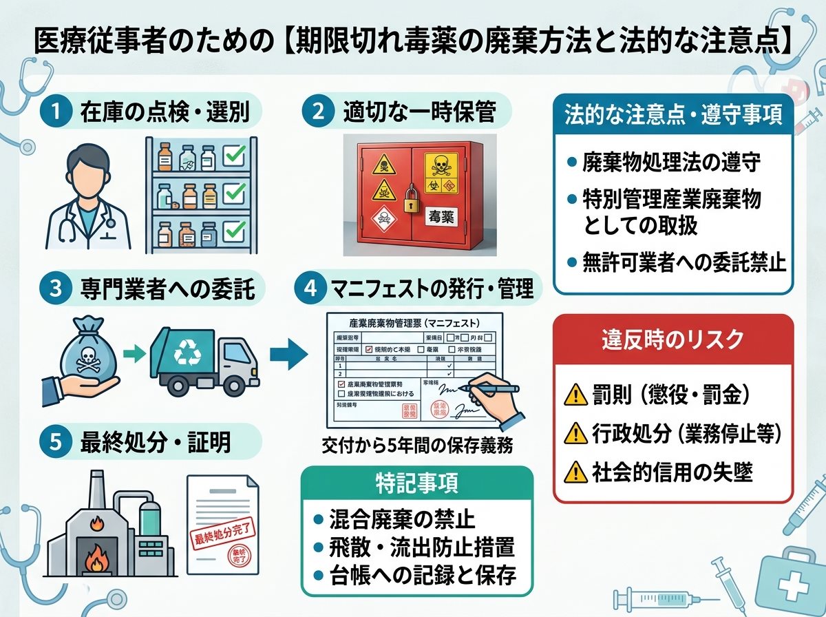 期限切れ毒薬の廃棄方法と法的な注意点