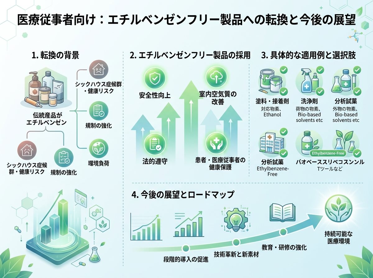 エチルベンゼンフリー製品への転換と今後の展望
