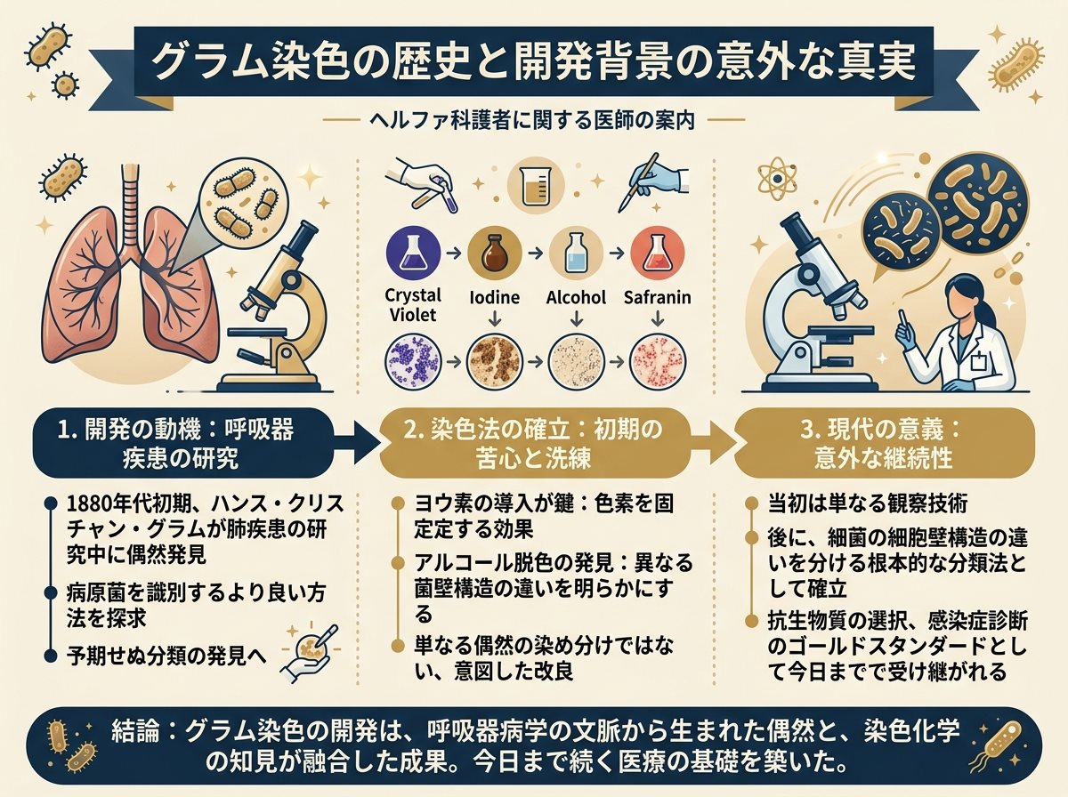 グラム染色の歴史と開発背景の意外な真実