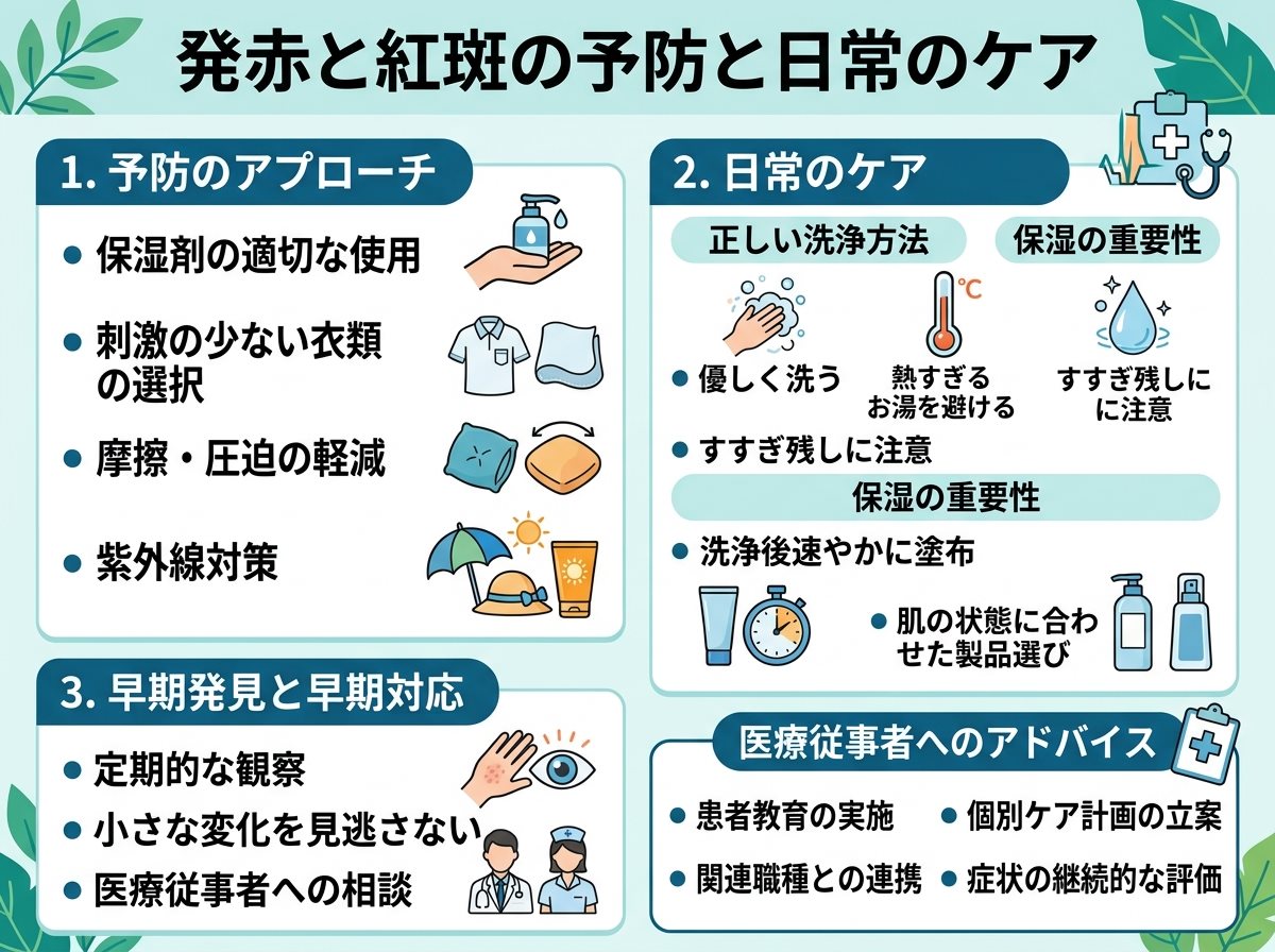 発赤と紅斑の予防と日常のケア