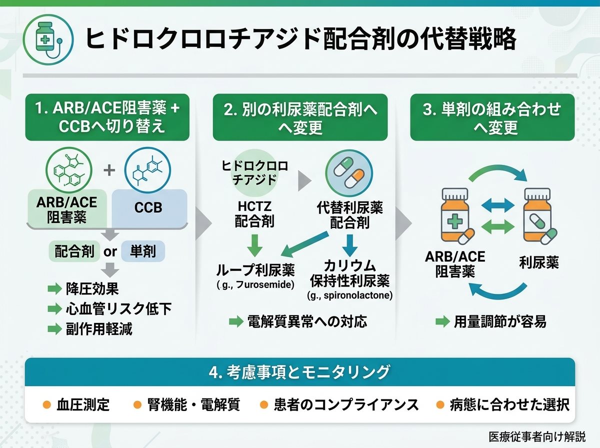 ヒドロクロロチアジド配合剤の代替戦略