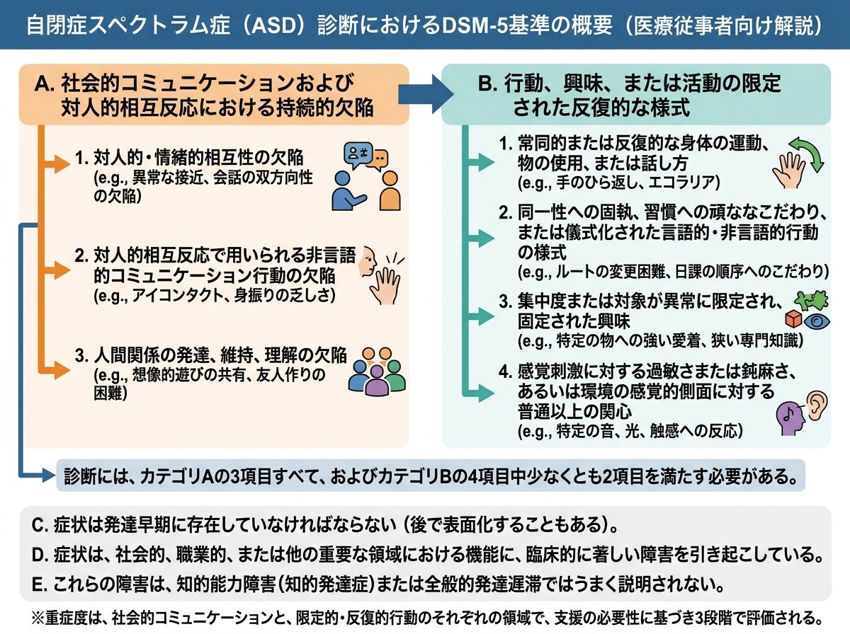 自閉症診断におけるDSM-5の最新基準