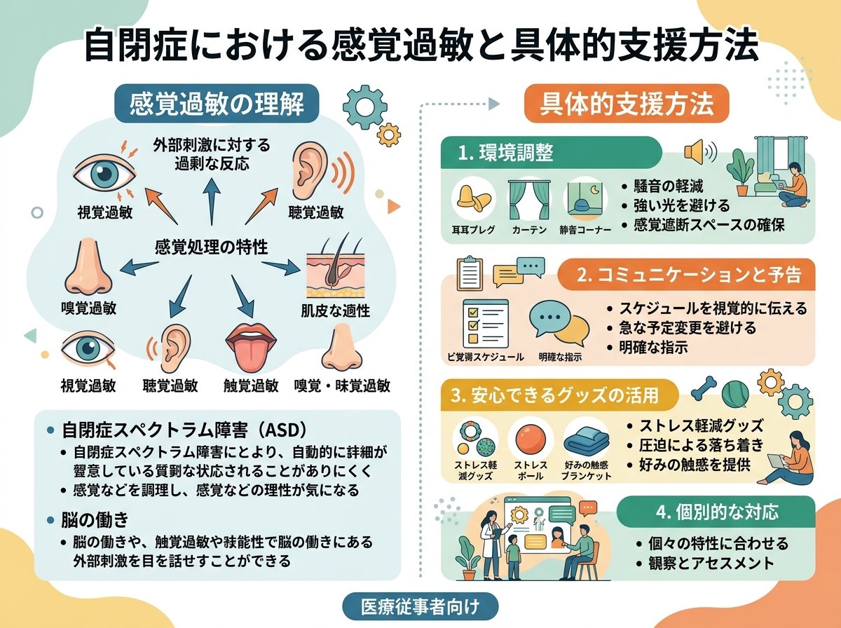 自閉症における感覚過敏と具体的支援方法