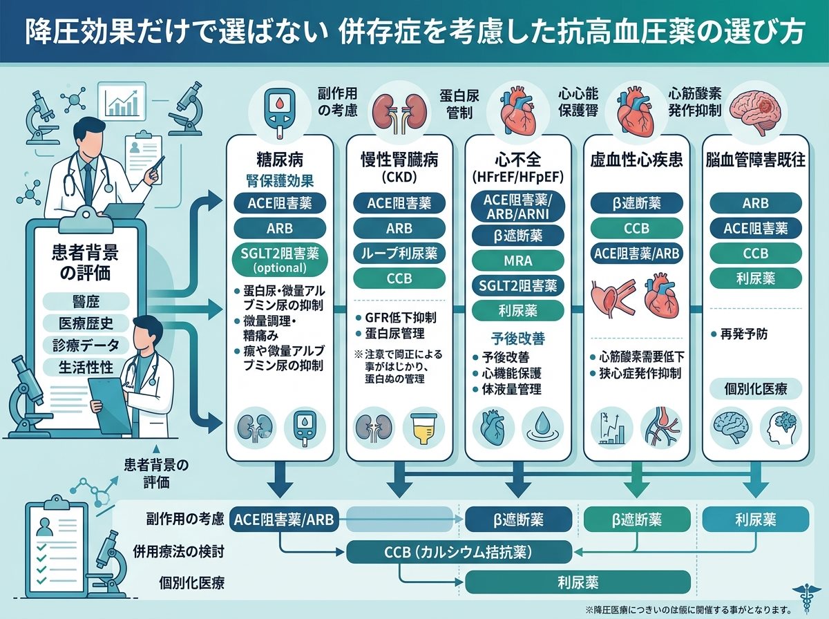 降圧効果だけで選ばない併存症を考慮した選び方