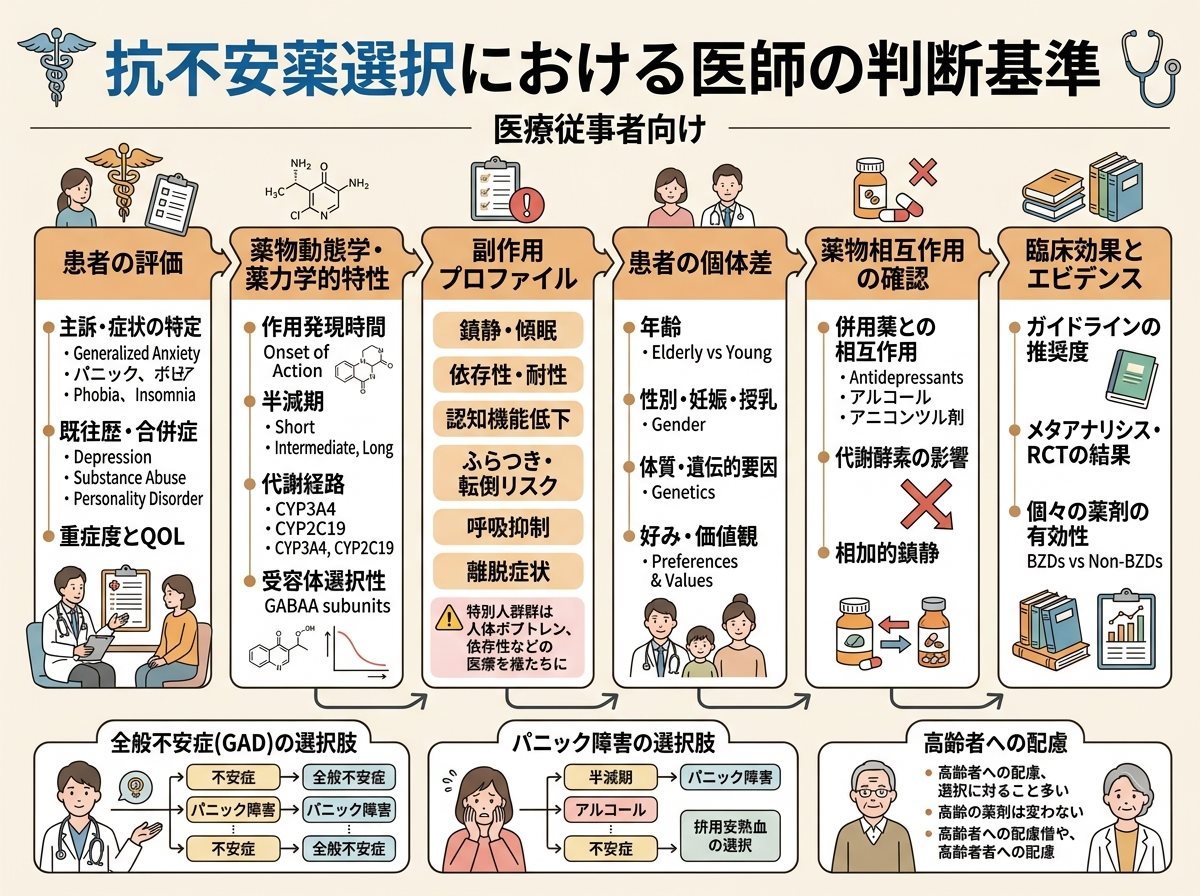 抗不安薬選択における医師の判断基準