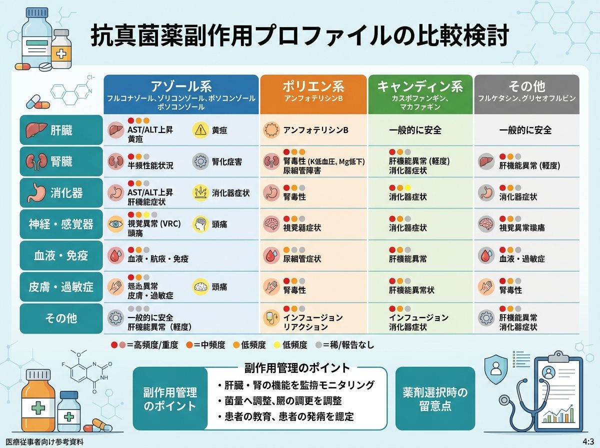 抗真菌薬副作用プロファイルの比較検討
