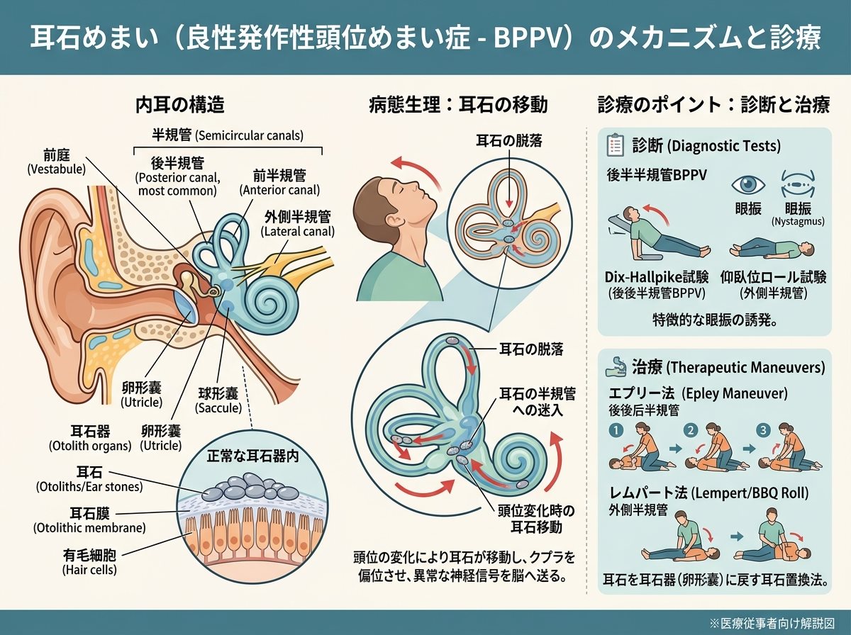 耳石めまい（良性発作性頭位めまい症）とは