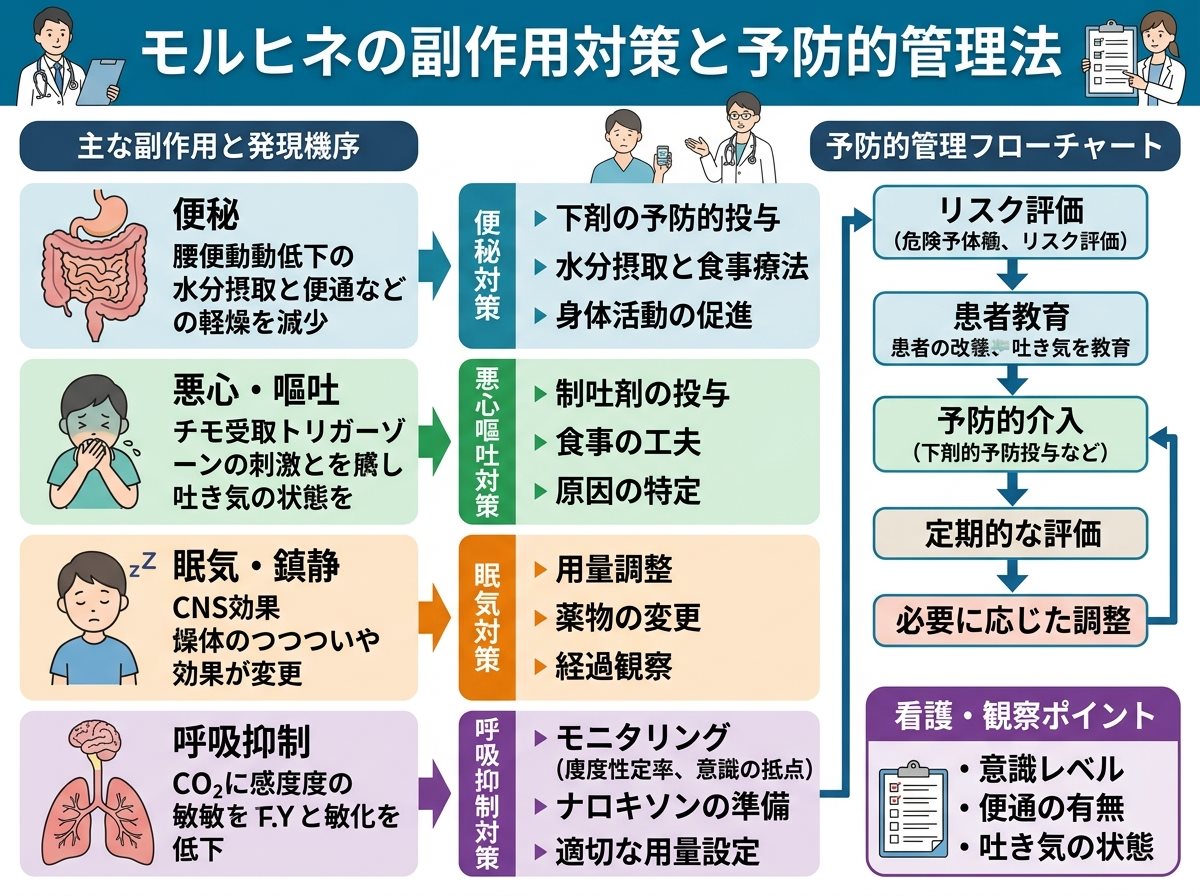 モルヒネの副作用対策と予防的管理法