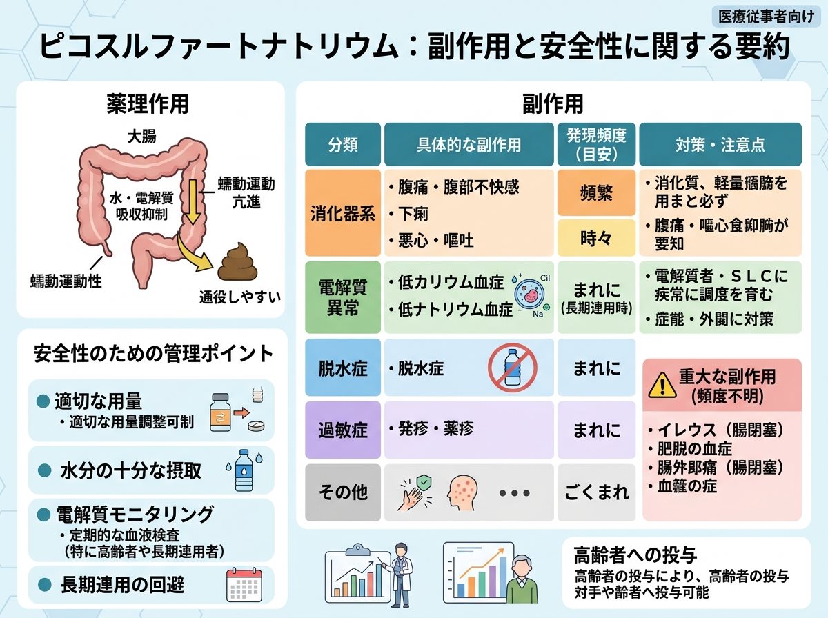 ピコスルファートナトリウム副作用と安全性