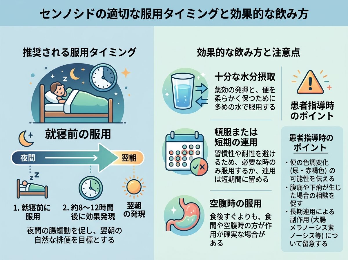 センノシドの適切な服用タイミングと効果的な飲み方
