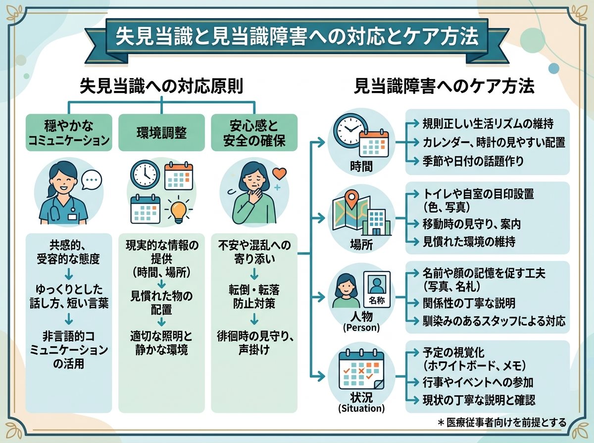 失見当識と見当識障害への対応とケア方法