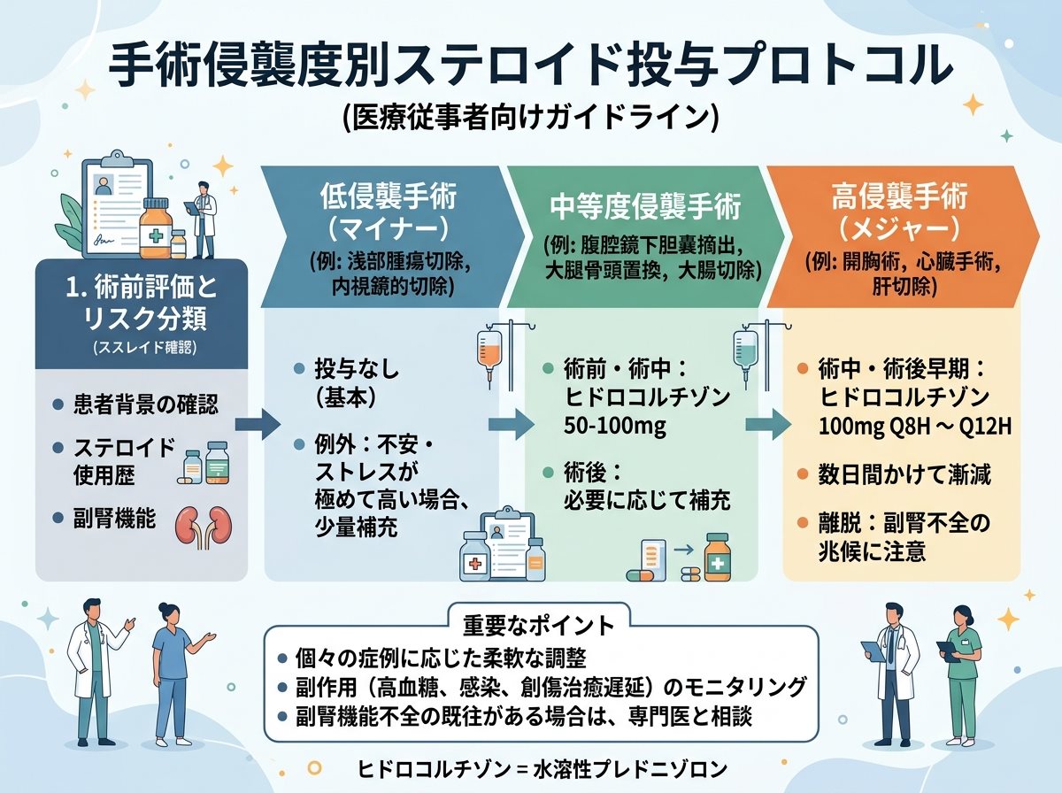 手術侵襲度別ステロイド投与プロトコル