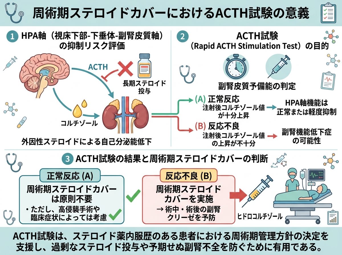 周術期ステロイドカバーにおけるACTH試験の意義