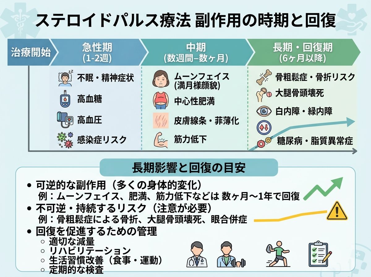 ステロイドパルス療法 副作用 いつまで 長期影響と回復