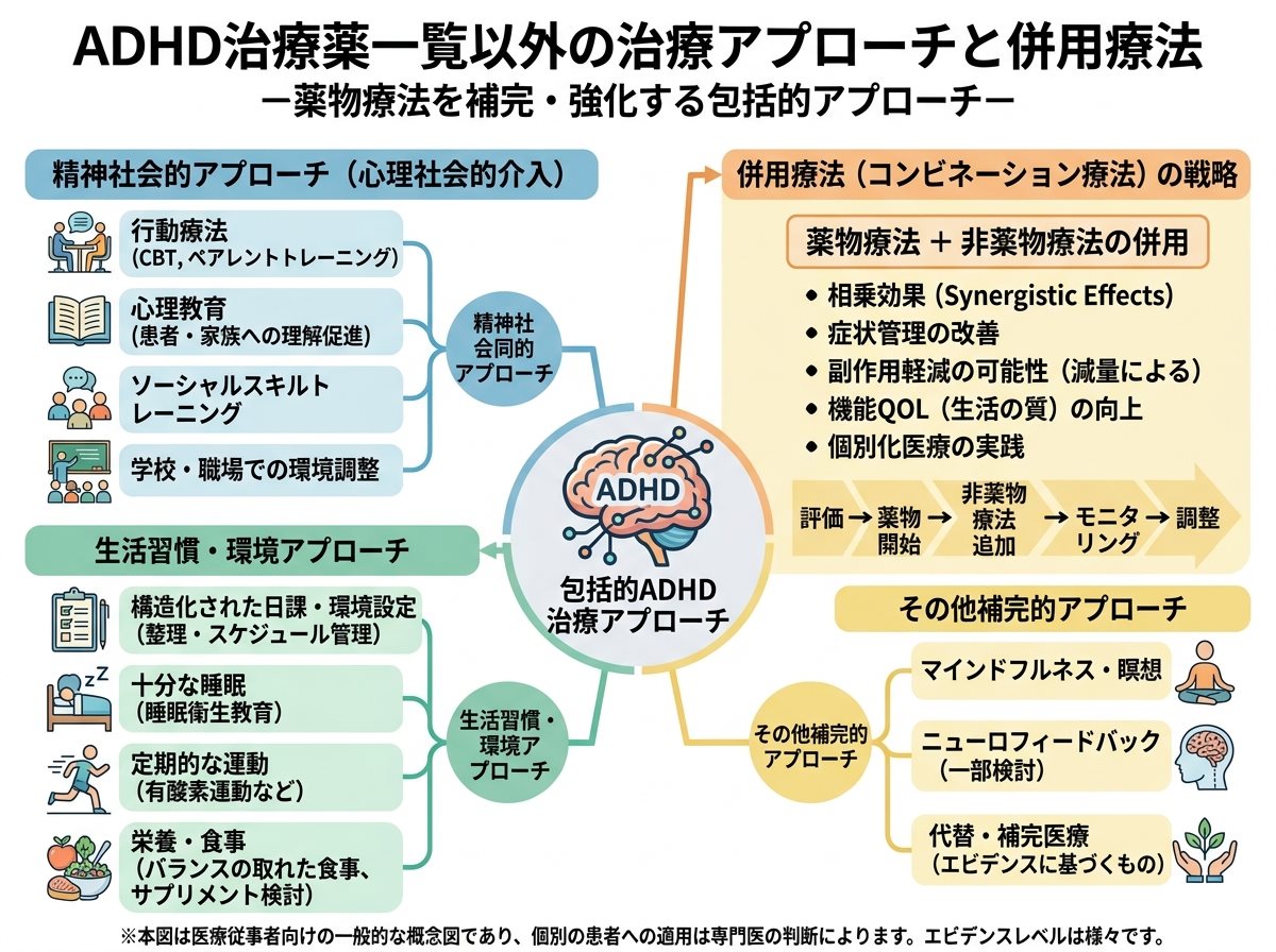 ADHD治療薬 一覧以外の治療アプローチと併用療法