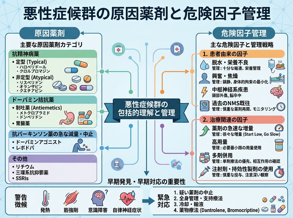 悪性症候群の原因薬剤と危険因子管理