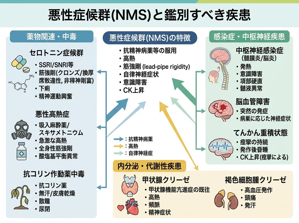 悪性症候群と鑑別すべき疾患