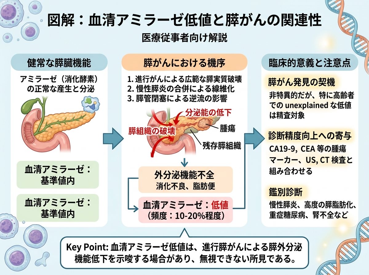 アミラーゼ低値と膵がんの関連性