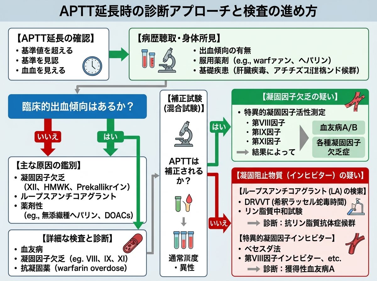 APTT延長時の診断アプローチと検査の進め方