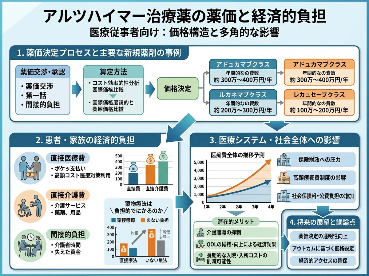 アルツハイマー治療薬の薬価と経済的負担