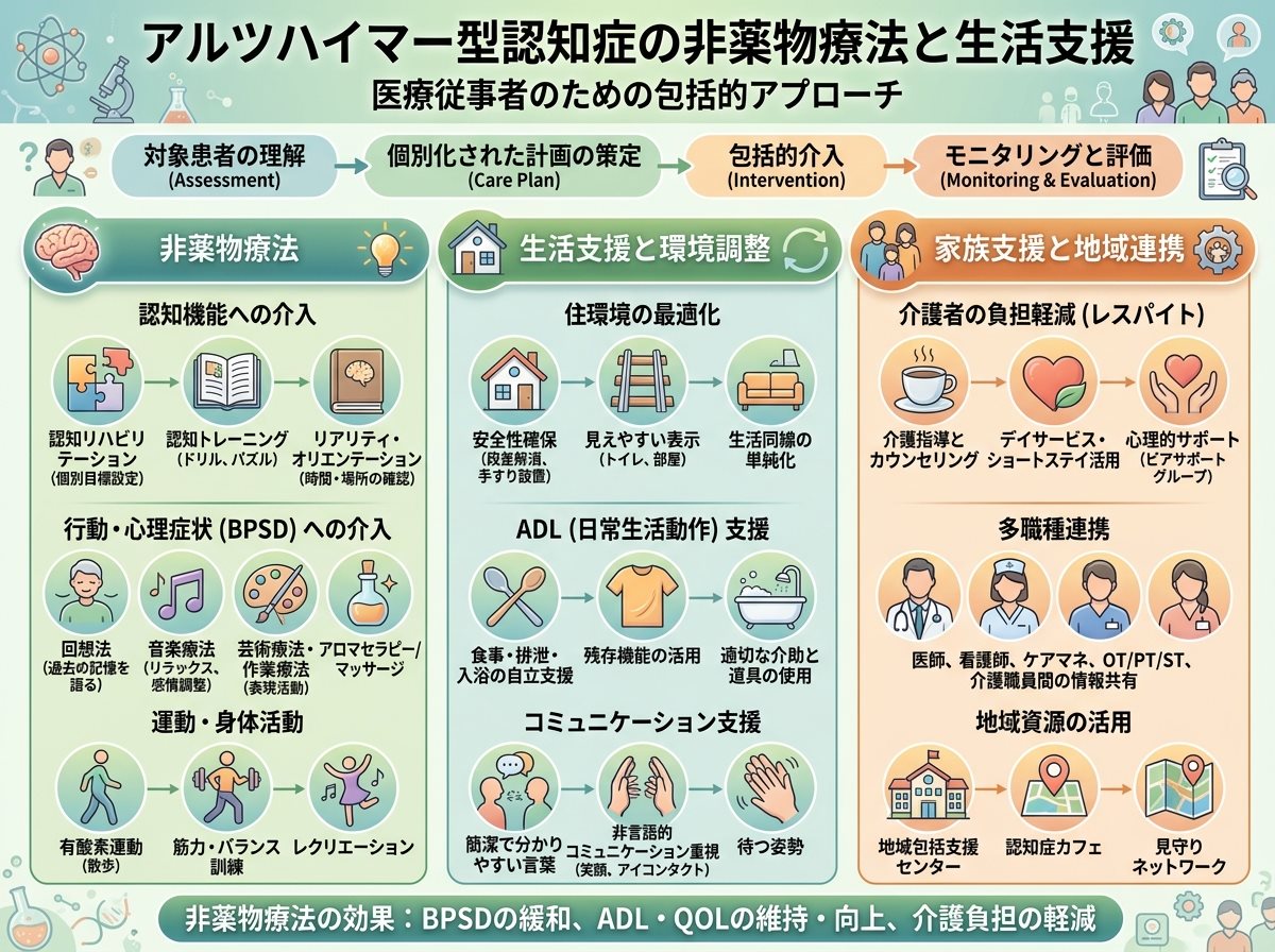 アルツハイマー型認知症の非薬物療法と生活支援