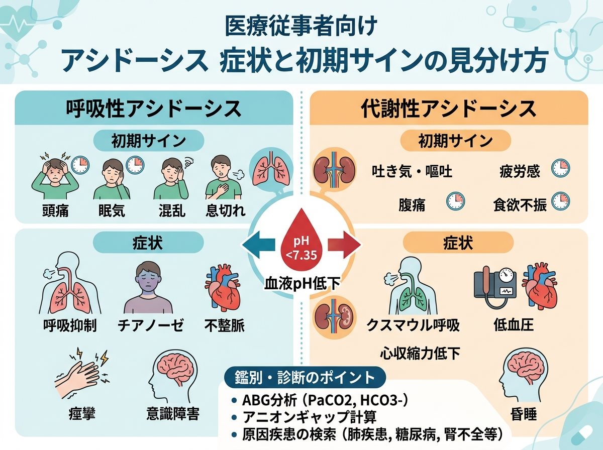 アシドーシス 症状と初期サインの見分け方