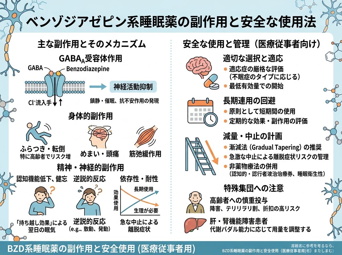 ベンゾジアゼピン系睡眠薬の副作用と安全な使用法