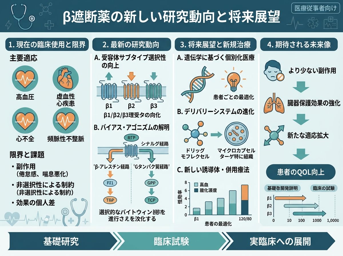 β遮断薬の新しい研究動向と将来展望