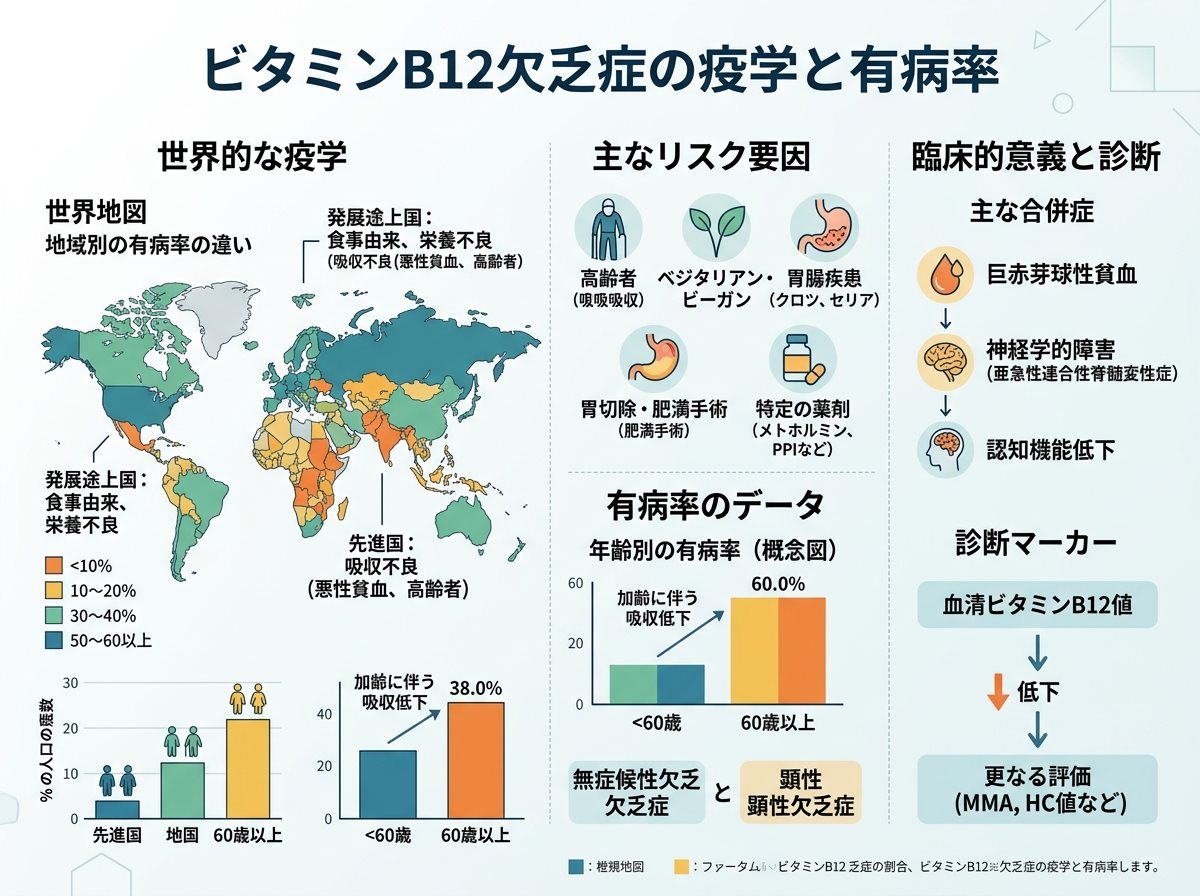 ビタミンB12欠乏症の疫学と有病率