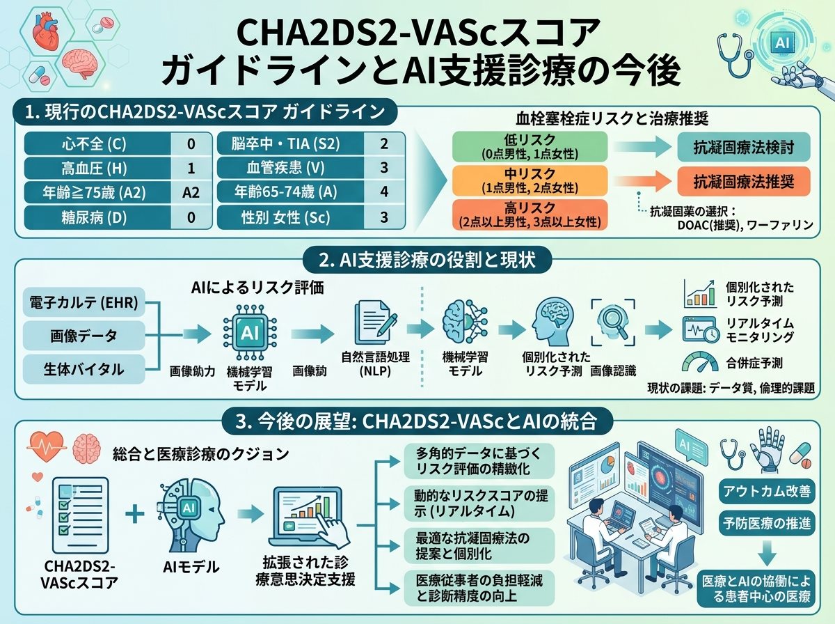 cha2ds2-vascスコア ガイドラインとAI支援診療の今後