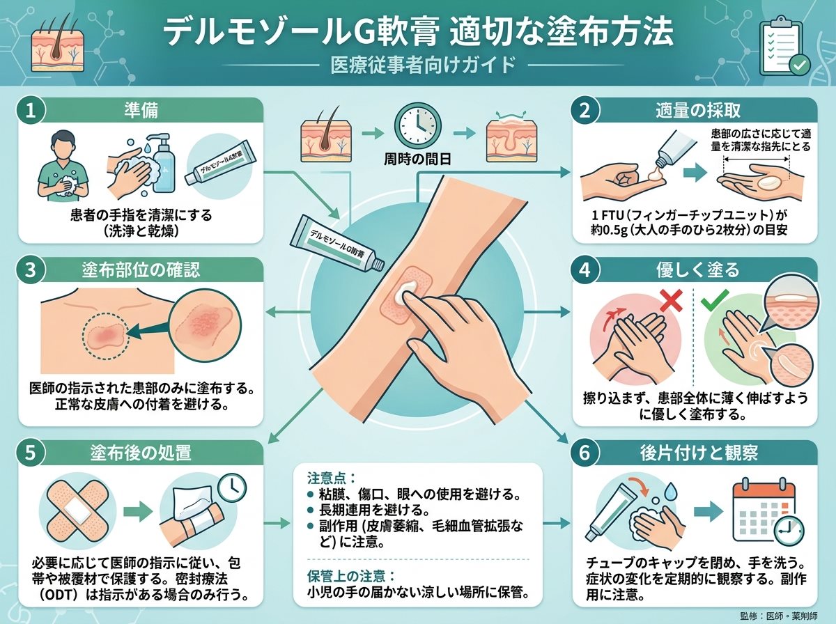デルモゾールG軟膏における適切な塗布方法