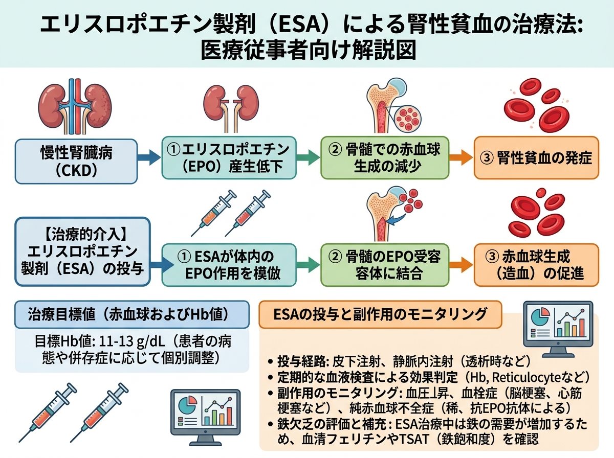 エリスロポエチン製剤による腎性貧血の治療法