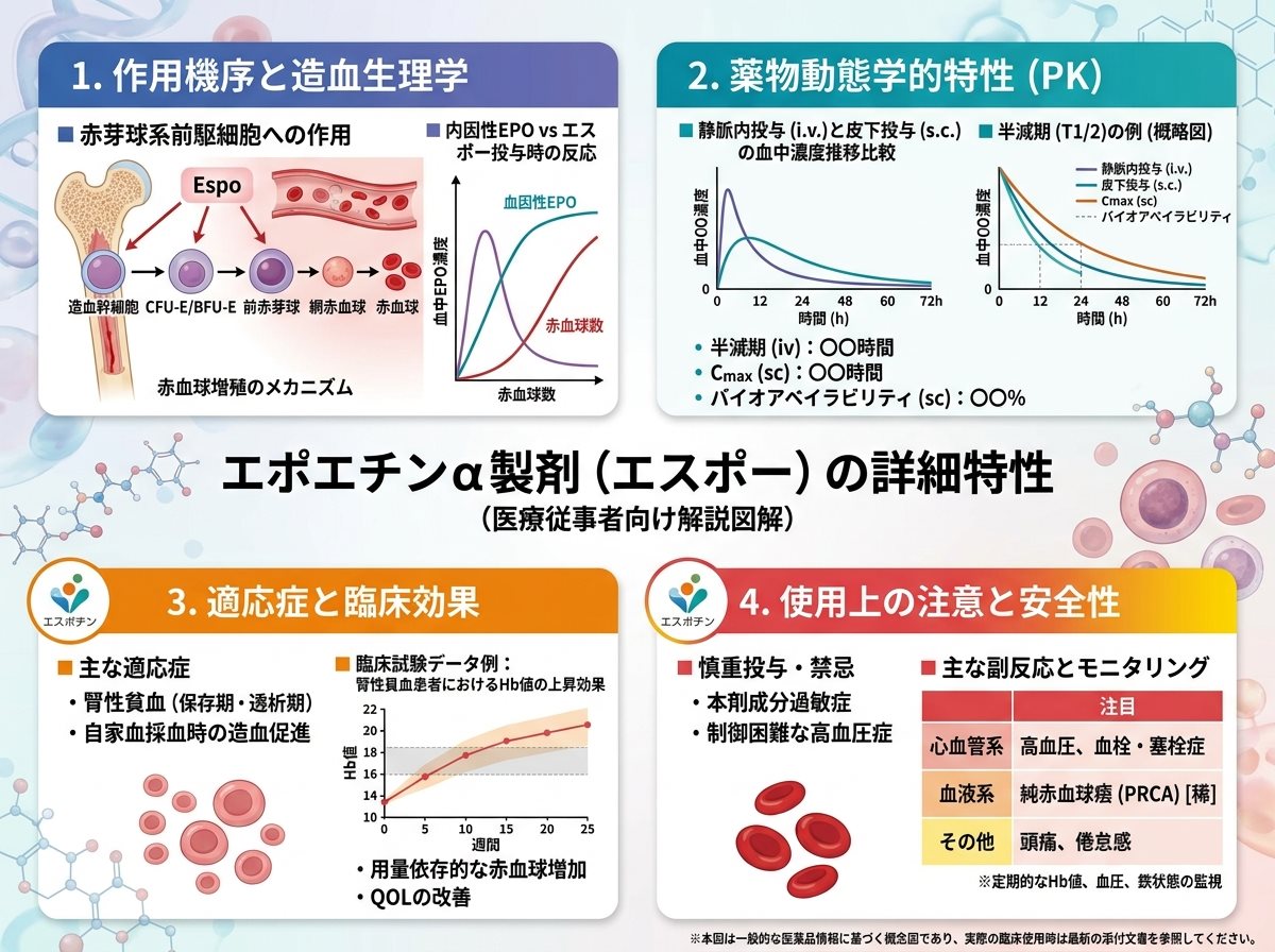 エポエチンα製剤（エスポー）の詳細特性