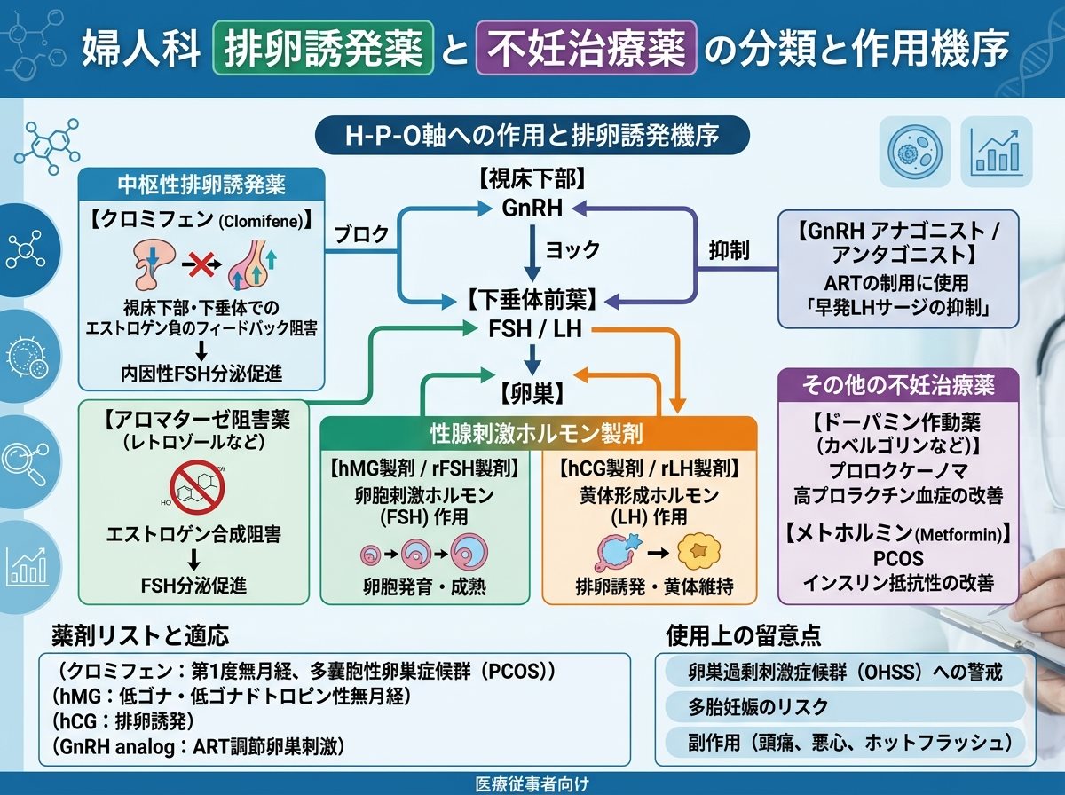 婦人科排卵誘発薬と不妊治療薬