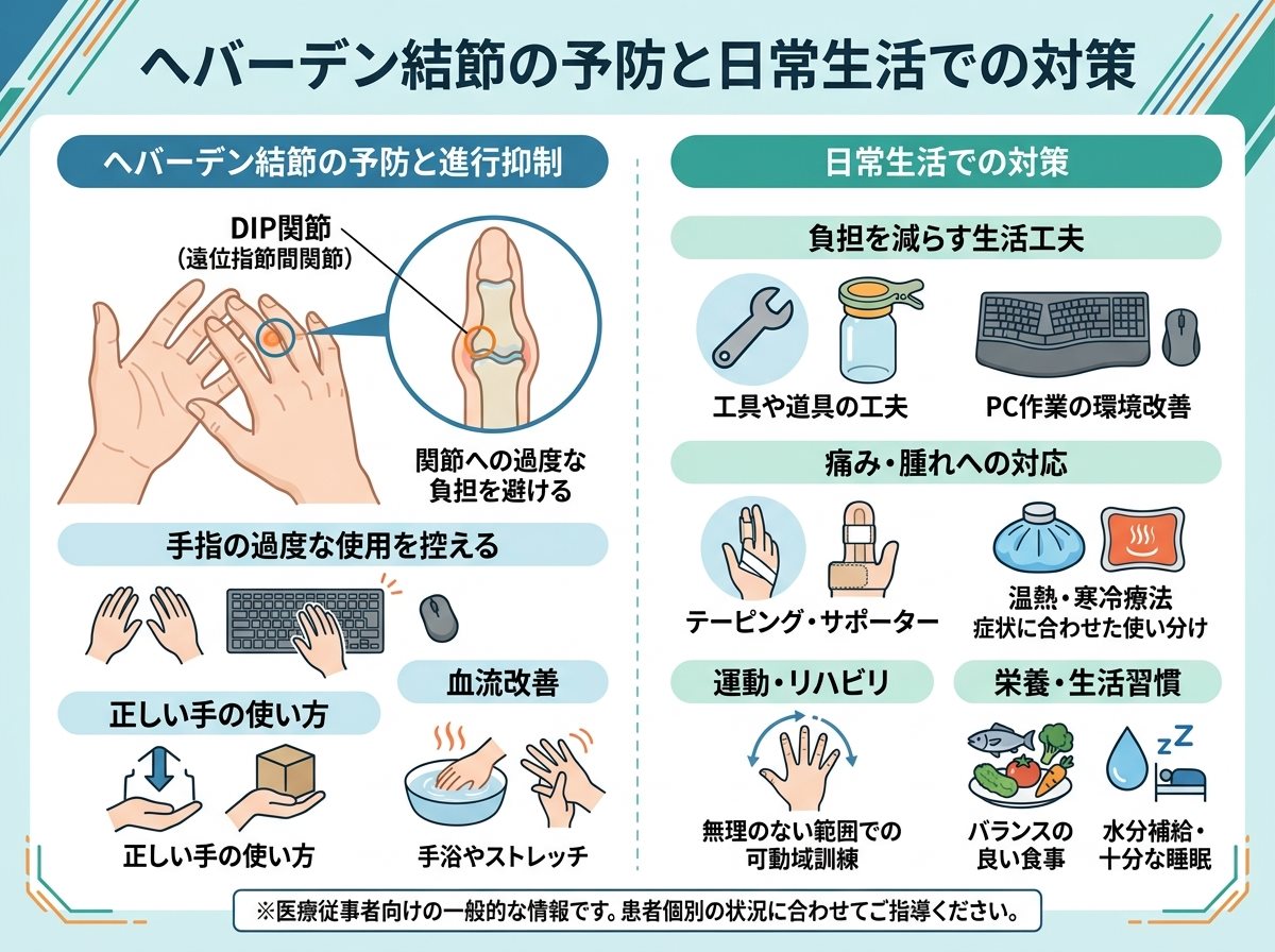 へバーデン結節の予防と日常生活での対策